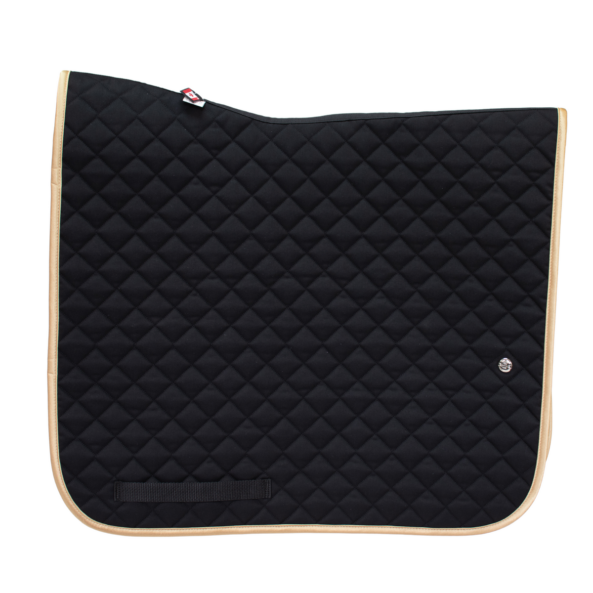 Dressage Baby Pad Black with Gold Piping