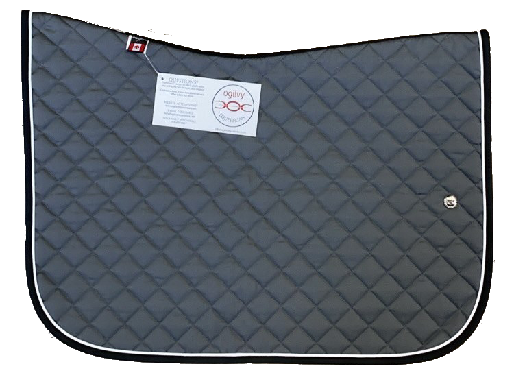 Ogilvy Jumper Pad- Charcoal/White Piping/Black Binding
