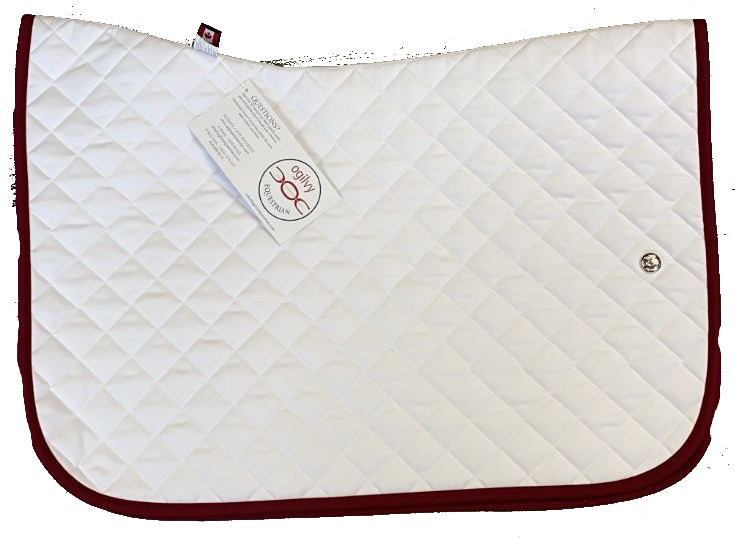Ogilvy Jumper Pad- White/Burgundy Binding