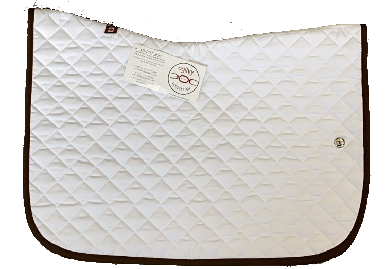 Ogilvy Jumper Pad- White/Chocolate Binding
