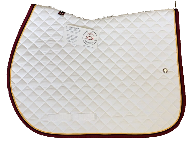 Ogilvy Profile Pad- White/Yellow Piping/Navy Piping/Burgundy Binding